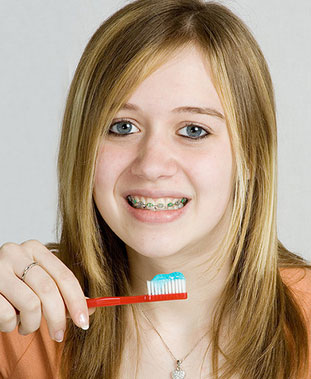 brushing and flossing